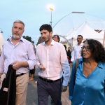 Foto Nicoloro G.   03/09/2023   Ravenna   Festa Nazionale dell' Unita'.  nella foto da sinistra Lorenzo Guerini, Roberto Speranza e Marina Sereni.