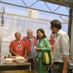 Foto Nicoloro G.   03/09/2023   Ravenna   Festa Nazionale dell' Unita'.  nella foto Laura Boldrini saluta i volontari nelle cucine della Festa.