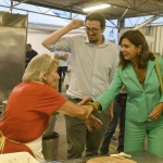 Foto Nicoloro G.   03/09/2023   Ravenna   Festa Nazionale dell' Unita'.  nella foto Laura Boldrini saluta i volontari nelle cucine della Festa.