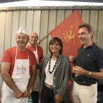 Foto Nicoloro G.   04/09/2023   Ravenna   Festa Nazionale dell' Unita'.  nella foto Debora Serracchiani e Alfredo Bazoli salutano i volontari nelle cucine della Festa.