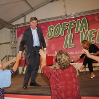 Foto Nicoloro G. 12/09/2011 Ravenna Serata conclusiva della Festa provinciale del PD di Ravenna con l' intervento di Vasco Errani, presidente della regione Emilia-Romagna. nella foto Vasco Errani – Patrizia Lanzetti