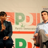 Foto Nicoloro G. 27/08/2012 Ravenna Festa provinciale del PD a Ravenna. Allo Spazio Dibattiti incontro sul tema " Dal Nord per ricostruire il Paese ". nella foto Debora Serracchiani – Maurizio Martina