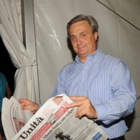 Foto Nicoloro G. 24/08/2012 Ravenna Il presidente della Regione Emilia-Romagna apre la Festa Provinciale del PD di Ravenna che si manifesta sotto lo slogan " Viva l' Italia, l' Italia che non ha paura ". nella foto Claudio Sardo, direttore dell'Unità