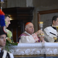 Foto Nicoloro G. 30/07/2013 Ravenna Si è spento a 99 anni il cardinale Ersilio Tonini. I funerali si sono svolti nella Cattedrale di Ravenna, gremita di cittadini, alla presenza di autorità civili ed ecclesiastiche. nella foto Il Cardinale Dionigi Tettamanzi durante la celebrazione liturgica 
