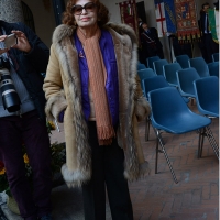 Foto Nicoloro G. 23/02/2016 Milano Cerimonia funebre laica in onore del semiologo e scrittore Umberto Eco. nella foto presente l\' editore Inge Feltrinelli.