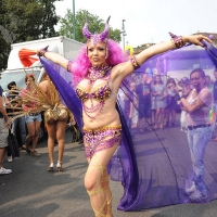 Foto Nicoloro G.  12/06/2010 Milano  Manifestazione del " gay-pride " con corteo da piazza Castello a piazza Duomo. nella foto Partecipante alla manifestazione