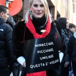 Foto Nicoloro G.   25/11/2023   Ravenna   Nella giornata internazionele per l\' eliminazione della violenza contro le donne si e\' svolta una manifestazione con corteo per le strade della citta\'. nella foto manifestanti.