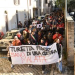 Foto Nicoloro G.   25/11/2023   Ravenna   Nella giornata internazionele per l\' eliminazione della violenza contro le donne si e\' svolta una manifestazione con corteo per le strade della citta\'. nella foto il corteo attraversa la citta\'.