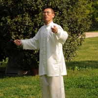 Foto Nicoloro G. 28/04/2012 Milano In occasione della giornata mondiale del Taichi e del Qi Gong, con il patrocinio del Comune di Milano, si terranno lezioni gratuite di Taichi in alcuni parchi della citta’. Le lezioni sono tenute dal maestro caposcuola Xia Chaozhen. nella foto Xia Chaozhen