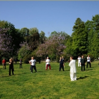 Foto Nicoloro G. 28/04/2012 Milano In occasione della giornata mondiale del Taichi e del Qi Gong, con il patrocinio del Comune di Milano, si terranno lezioni gratuite di Taichi in alcuni parchi della citta’. Le lezioni sono tenute dal maestro caposcuola Xia Chaozhen. nella foto Xia Chaozhen