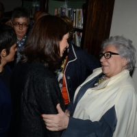 Foto Nicoloro G.  03/05/2014  Rimini      Seconda delle tre " Giornate del Lavoro " organizzate dalla CGIL, tra incontri, concerti, dibattiti, idee. nella foto la presidente della Camera Laura Boldrini incontra il presidente del Tribunale di Milano Livia Pomodoro.
