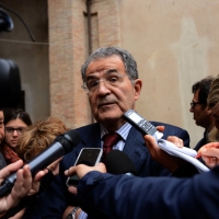 Foto Nicoloro G.  03/05/2014   Rimini      Seconda delle tre " Giornate del Lavoro " organizzate dalla CGIL, tra incontri, concerti, dibattiti, idee. nella foto Romano Prodi che ha tenuto una " lectio magistralis " sulle politiche sbagliate.