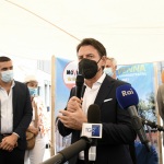 25/08/2021   Ravenna    Visita in citta\' del presidente del M5S in vista delle amministrative di ottobre. nella foto il presidente del M5S Giuseppe Conte.