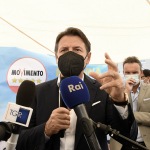 25/08/2021   Ravenna    Visita in citta\' del presidente del M5S in vista delle amministrative di ottobre. nella foto il presidente del M5S Giuseppe Conte.