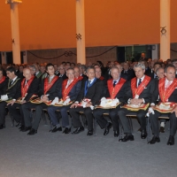 Foto Nicoloro G. 01/04/2011 Rimini Assemblea 2011 del Grande Oriente d’ Italia che riunisce tutte le Logge d’ Italia sul tema dell’ Unità d'Italia ” Dopo 150 anni per restare insieme”. nella foto Alcuni massoni seduti in assemblea