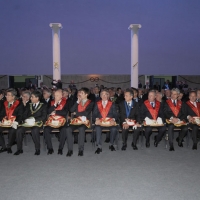 Foto Nicoloro G. 01/04/2011 Rimini Assemblea 2011 del Grande Oriente d’ Italia che riunisce tutte le Logge d’ Italia sul tema dell’ Unità d'Italia ” Dopo 150 anni per restare insieme”. nella foto Alcuni massoni seduti in assemblea