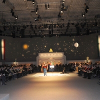 Foto Nicoloro G. 01/04/2011 Rimini Assemblea 2011 del Grande Oriente d’ Italia che riunisce tutte le Logge d’ Italia sul tema dell’ Unità d'Italia ” Dopo 150 anni per restare insieme”. nella foto Emanuele Montagna recita nel Salone del Tempio