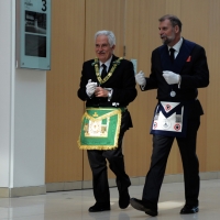 Foto Nicoloro G.  10/04/2015  Rimini    Assise annuale del Grande Oriente d' Italia, la più importante istituzione massonica italiana, dal titolo " Il coraggio delle idee, la costanza delle azioni ". nella foto due massoni.