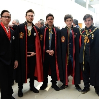 Foto Nicoloro G.  10/04/2015  Rimini    Assise annuale del Grande Oriente d' Italia, la più importante istituzione massonica italiana, dal titolo " Il coraggio delle idee, la costanza delle azioni ". nella foto giovani massoni, tra i 12 e 21 anni, appartenenti all' Associazione internazionale Ordine di De Molay.