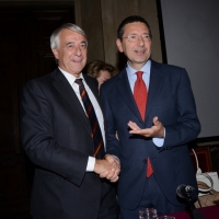 Foto Nicoloro G. 23/09/2013 Milano Incontro ” I Comuni d’ Italia per l’ Expo ” con la partecipazione del presidente della Camera Laura Boldrini. nella foto Giuliano Pisapia – Ignazio Marino  