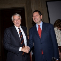 Foto Nicoloro G. 23/09/2013 Milano Incontro ” I Comuni d’ Italia per l’ Expo ” con la partecipazione del presidente della Camera Laura Boldrini. nella foto Giuliano Pisapia – Ignazio Marino  
