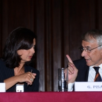 Foto Nicoloro G. 23/09/2013 Milano Incontro ” I Comuni d’ Italia per l’ Expo ” con la partecipazione del presidente della Camera Laura Boldrini. nella foto Laura Boldrini – Giuliano Pisapia  