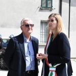 Foto Nicoloro G.   24/05/2023   Localita' San Pancrazio - Russi ( Ravenna ).   Si sono svolti nella Pieve di San Pancrazio i funerali di Stato di due delle 15 vittime accertate in seguito all' alluvione che ha colpito le zone del ravennate. nella foto il prefetto Castrese de Rosa e la sindaca di Russi Valentina Palli.