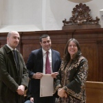 Foto Nicoloro G.   29/03/2023   Bagnacavallo   (RA)   Si sono svolti oggi i funerali dell\' attore Ivano Marescotti. nella foto da sinistra l\' assessore Fabio Sbaraglia, il sindaco di Ravenna Micele de Pascale e la moglie dell\' attore Erika Leonelli.