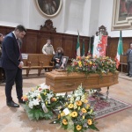 Foto Nicoloro G.   29/03/2023   Bagnacavallo   (RA)   Si sono svolti oggi i funerali dell' attore Ivano Marescotti. nella foto il sindaco di Ravenna Michele de Pascale.