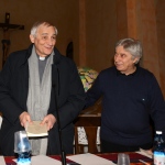 Foto Nicoloro G.   30/01/2023   San Pietro in Vincoli ( RA )   Presentazione dell\' Enciclica di Papa Francesco \' Fratelli tutti \' nella sede dei Missionari Saveriani. nella foto a sinistra il presidente della CEI cardinale Matteo Maria Zuppi e Vasco Errani aderente all\' associazione \' Idee per la Sinistra \'.