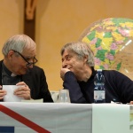 Foto Nicoloro G.   30/01/2023   San Pietro in Vincoli ( RA )   Presentazione dell\' Enciclica di Papa Francesco \' Fratelli tutti \' nella sede dei Missionari Saveriani. nella foto a sinistra il presidente della CEI cardinale Matteo Maria Zuppi e Vasco Errani aderente all\' associazione \' Idee per la Sinistra \'.