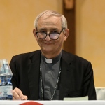 Foto Nicoloro G.   30/01/2023   San Pietro in Vincoli ( RA )   Presentazione dell\' Enciclica di Papa Francesco \' Fratelli tutti \' nella sede dei Missionari Saveriani. nella foto il presidente della CEI cardinale Matteo Maria Zuppi.