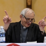 Foto Nicoloro G.   30/01/2023   San Pietro in Vincoli ( RA )   Presentazione dell\' Enciclica di Papa Francesco \' Fratelli tutti \' nella sede dei Missionari Saveriani. nella foto il presidente della CEI cardinale Matteo Maria Zuppi.