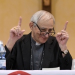 Foto Nicoloro G.   30/01/2023   San Pietro in Vincoli ( RA )   Presentazione dell\' Enciclica di Papa Francesco \' Fratelli tutti \' nella sede dei Missionari Saveriani. nella foto il presidente della CEI cardinale Matteo Maria Zuppi.