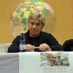 Foto Nicoloro G.   30/01/2023   San Pietro in Vincoli ( RA )   Presentazione dell' Enciclica di Papa Francesco ' Fratelli tutti ' nella sede dei Missionari Saveriani. nella foto Vasco Errani aderente all' associazione ' Idee per la Sinistra '.