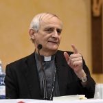 Foto Nicoloro G.   30/01/2023   San Pietro in Vincoli ( RA )   Presentazione dell' Enciclica di Papa Francesco ' Fratelli tutti ' nella sede dei Missionari Saveriani. nella foto il presidente della CEI cardinale Matteo Maria Zuppi.