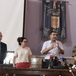Foto Nicoloro G.   12/07/2023   Ravenna   Il commissario al post-alluvione generale Francesco Paolo Figliuolo a Ravenna incontra i sindaci dei comuni alluvionati. nella foto da sinistra il prefetto Castrese De Rosa, l\' assessora regionale Irene Priolo, il sindaco Michele de Pascale e il generale Francesco Paolo Figliuolo.