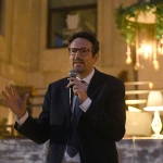 Foto Nicoloro G.   27/05/2025   Ravenna   Il neo sindaco di Ravenna incontra in piazza la cittadinanza per ringraziare dopo la vittoria al primo turno delle elezioni amministrative. nella foto il neo sindaco di Ravenna Alessandro Barattoni.