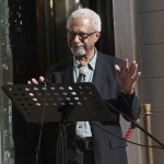 Foto Nicoloro G.   26/05/2023   Ravenna   Nell' ambito della Lettura perpetua della Divina Commedia davanti alla tomba di Dante, il premio Nobel per la Letteratura 2021 Abdulrazak Gurnah ha letto il XXVI Canto dell' Inferno. nella foto il premio Nobel Abdulrazak Gurnah.
