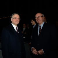 Foto Nicoloro G.  09/12/2014    Milano    Inaugurazione dell' Anno Accademico 2014-2015 dell' Università Bocconi. nella foto il governatore della Banca d' Italia Ignazio Visco, a sinistra, e il magistrato Edmondo Bruti Liberati.