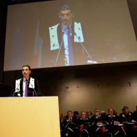 Foto Nicoloro G.  09/12/2014    Milano    Inaugurazione dell' Anno Accademico 2014-2015 dell' Università Bocconi. nella foto il rettore Bocconi Andrea Sironi durante il suo intervento.