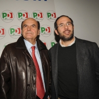 Foto Nicoloro G. 19/01/2013 Milano Inaugurazione della nuova sede del Circolo PD Romana-Calvairate alla presenza del segretario generale del PD Pierluigi Bersani. nella foto Pierluigi Bersani – Umberto Ambrosoli   