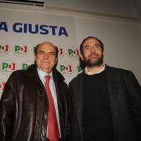 Foto Nicoloro G. 19/01/2013 Milano Inaugurazione della nuova sede del Circolo PD Romana-Calvairate alla presenza del segretario generale del PD Pierluigi Bersani. nella foto Pierluigi Bersani – Umberto Ambrosoli   