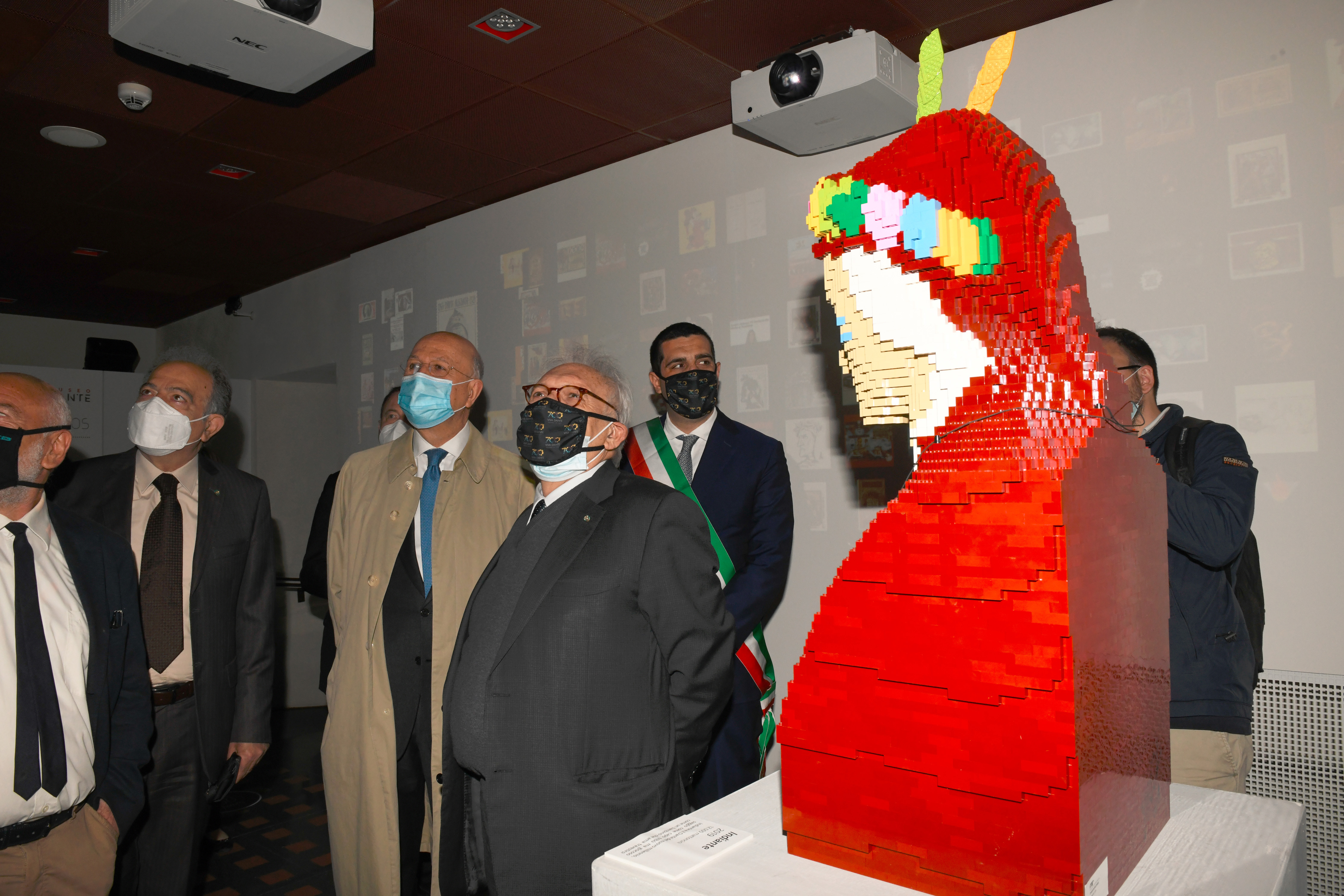 15/05/2021   Ravenna  Inaugurazione del Museo Dante alla presenza del ministro dell\' Istruzione. nella foto il ministro Patrizio Bianchi durante la sua visita alle sale del Museo Dante.