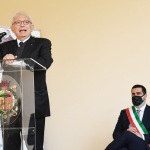 15/05/2021   Ravenna  Inaugurazione del Museo Dante alla presenza del ministro dell' Istruzione. nella foto il ministro Patrizio Bianchi e seduto il sindaco di Ravenna Michele de Pascale.