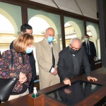 15/05/2021   Ravenna  Inaugurazione del Museo Dante alla presenza del ministro dell\' Istruzione. nella foto il ministro Patrizio Bianchi durante la sua visita alle sale del Museo Dante.