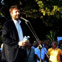Foto Nicoloro G.  28/07/2015   Ravenna   Il ministro dei Beni e delle AttivitÃ  culturali inaugura il nuovo sito archeologico dell\' Antico Porto di Classe. nella foto il ministro Dario Franceschini durante il suo intervento.