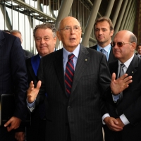 Foto Nicoloro G. 29/09/2012 Cesena ( FC ) Inaugurazione, alla presenza del Capo dello Stato, della nuova sede della Technogym, prima " Wellness Valley " al mondo. nella foto Il Capo dello Stato Giorgio Napolitano