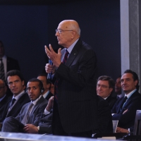 Foto Nicoloro G. 29/09/2012 Cesena ( FC ) Inaugurazione, alla presenza del Capo dello Stato, della nuova sede della Technogym, prima " Wellness Valley " al mondo. nella foto Il Capo dello Stato Giorgio Napolitano