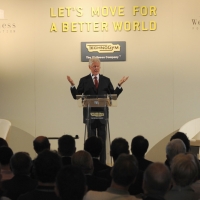 Foto Nicoloro G. 29/09/2012 Cesena ( FC ) Inaugurazione, alla presenza del Capo dello Stato, della nuova sede della Technogym, prima " Wellness Valley " al mondo. nella foto l'ex Presidente degli Stati Uniti Bill Clinton